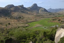 Paysage de la réserve villageoise d'Anja. , Province de Fianarantsoa